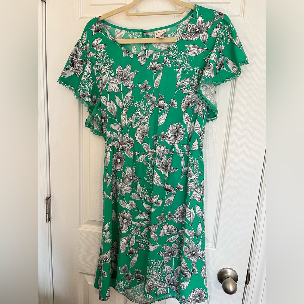 Floral Green Dress